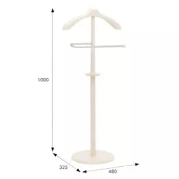 Вешалка костюмная В 25Н, 480х325х1000, слоновая кость