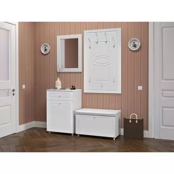 Вешалка «Монако», 800161300 мм, цвет ПВХ белое дерево