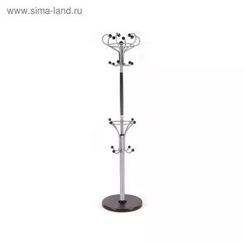 Вешалка напольная Д4, 430х430х1800, Металлик/Венге