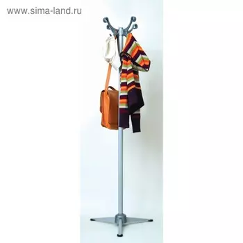 Вешалка напольная «Кактус», 8 крючков, цвет серый