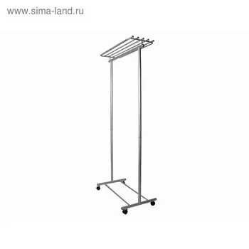 Вешалка напольная на колесах М 9, 930х460х1800, Металлик