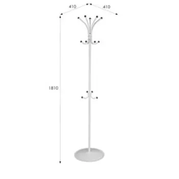 Вешалка напольная Пико 4, 410х410х1810, белый