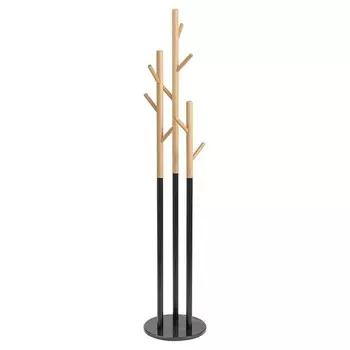 Вешалка напольная Solheim, 3403401710 мм, цвет чёрный мрамор / натуральное дерево