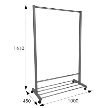 Вешалка напольная В 35Н, 1000x450x1610, серый