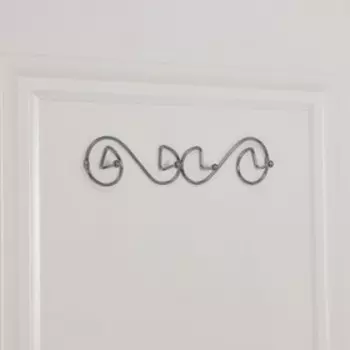 Вешалка настенная на 4 крючка Доляна «Меандр», 3157 см, цвет хром