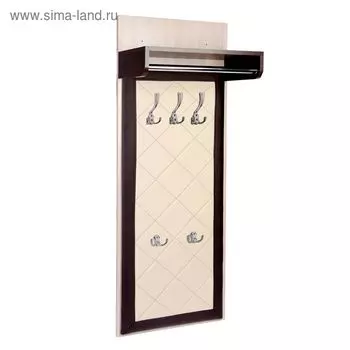 Вешалка настенная Ольга 6.1, Ясень шимо светлый/Венге