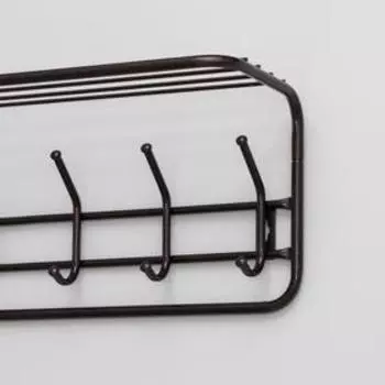 Вешалка настенная с полкой, 8 крючков, 97,52226,5 см, цвет медный антик