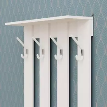 Вешалка настенная В-5 760х200х1150 белый