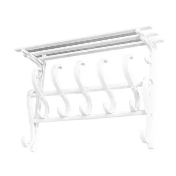 Вешалка настенная В 7Н, 880x230x620, 5 крючков, белый