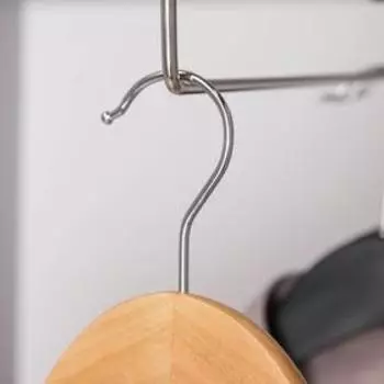 Вешалка-плечики с зажимами для брюк и юбок SAVANNA, размер 46-48, сорт А, светлое дерево, лотос