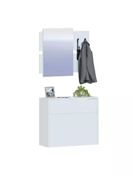 Вешалка с тумбой и обувницей «ВШ-15», 7242831540 мм, белый