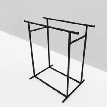 Вешало напольное двурядное 14085150 см, цвет чёрный