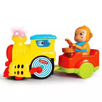 Весёлый паровозик, цвет жёлтый