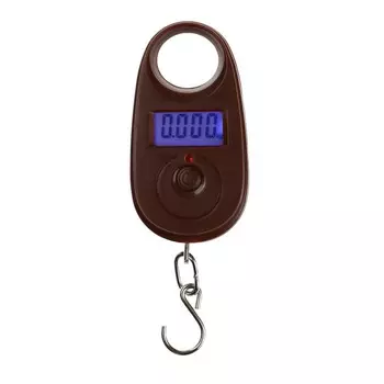 Весы-безмен Luazon LVU-01, электронные, до 25 кг, точность до 5 г, подсветка, коричневые