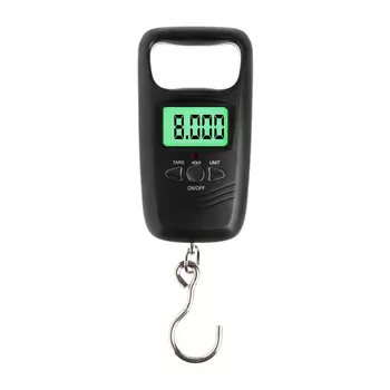 Весы-безмен Luazon LVU-07, электронный, до 50 кг, точность до 10 г, подсветка, чёрный