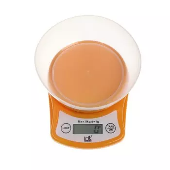 Весы кухонные Irit IR-7116, электронные, до 5 кг, жёлтые