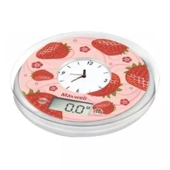 Весы кухонные Maxwell MW-1452, электронные, до 5 кг, красные