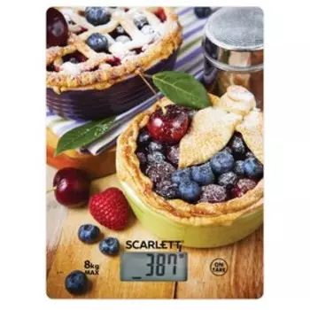 Весы кухонные Scarlett SC-KS57P59, электронные, до 8 кг, рисунок "Десерты"