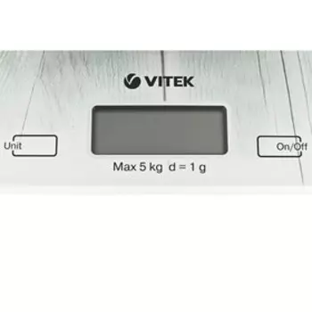 Весы кухонные Vitek VT-2424, электронные, до 5 кг, рисунок "Кружки"