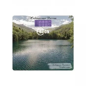 Весы напольные Beon BN-1107, электронные, до 180 кг, 2хААА (в комплекте), рисунок "Природа"