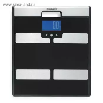Весы напольные Brabantia, диагностические, до 160 кг, 4хААА, стекло, чёрные