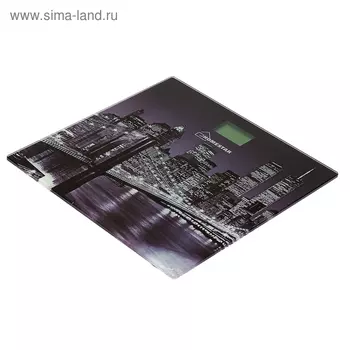 Весы напольные HOMESTAR HS-6001E, электронные, до 180 кг, картинка "Город"