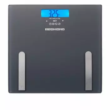 Весы напольные REDMOND RS-756, электронные, диагностические, 3-180 кг, 1хCR2032, серые