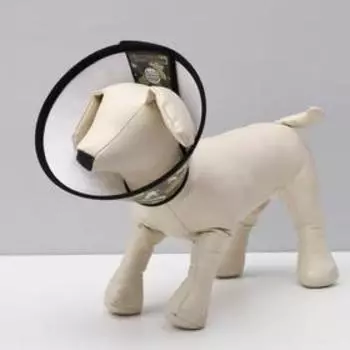 Ветеринарный воротник №5, обхват шеи 24-28 см, высота 12,6 см, хаки