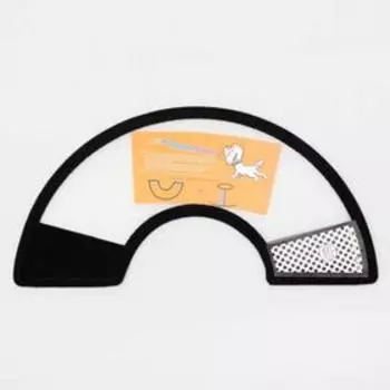 Ветеринарный воротник №7, обхват шеи 17-19 см, высота 8,5 см, чёрный