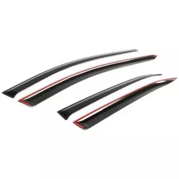 Ветровики Rival Premium для Kia Picanto III хэтчбек 5-дв. 2017-н.в., листовой ПММА, 4 шт