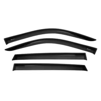 Ветровики Vinguru для Toyota Rav4 2018-, кросс, накладные, скотч, поликарбонат, 4 шт