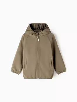 Ветровка демисезонная для девочек MINAKU из Softshell на флисе, непромокаемая, хинди, рост 104 см
