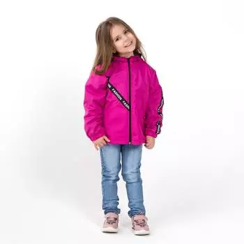 Ветровка детская, цвет малиновый, рост 134-140 см