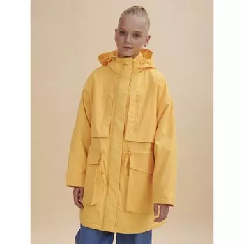Ветровка для девочек, рост 128 см, цвет жёлтый