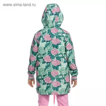 Ветровка для девочек, рост 140 см, цвет ментол