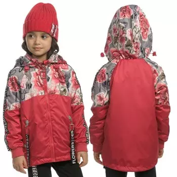 Ветровка для девочек, рост 98 см, цвет красный