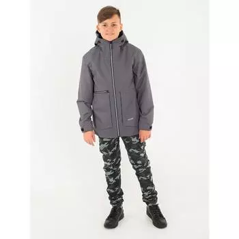 Ветровка для мальчика, рост 140 см, цвет серый