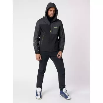 Ветровка мужская с капюшоном чёрного цвета, размер 54