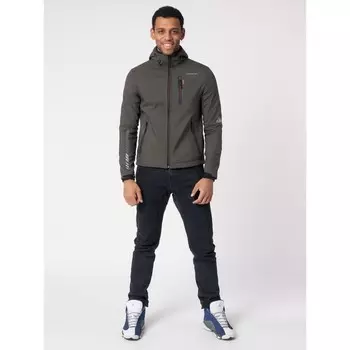 Ветровка мужская с капюшоном цвета хаки, размер 56