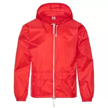 Ветровка на молнии унисекс, размер 52, цвет красный