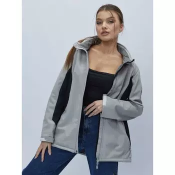 Ветровка женская, размер 58, цвет серый