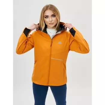 Ветровка женская softshell оранжевого цвета, размер 50