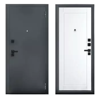 Входная дверь ARGUS Black Style «Букле Асти», 8702050 мм, правая, цвет графит/эмалит арктик