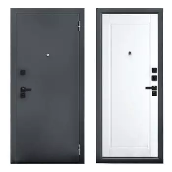 Входная дверь ARGUS Black Style «Букле Асти», 8702050 мм, левая, цвет графит/эмалит арктик