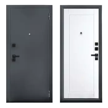 Входная дверь ARGUS Black Style «Букле Асти», 9702050 мм, правая, цвет графит/эмалит арктик