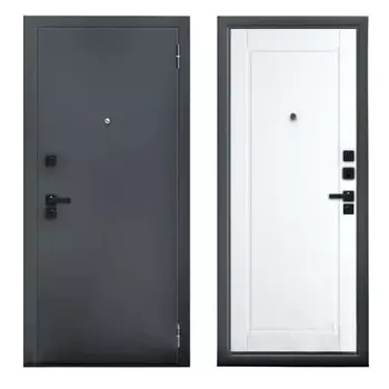 Входная дверь ARGUS Black Style «Букле Асти», 9702050 мм, левая, цвет графит/эмалит арктик