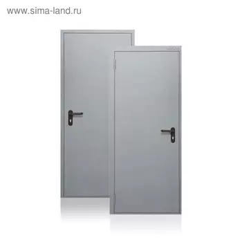 Входная дверь Противопожарная EI60, 970 2100 мм, правая, цвет шагрень серая