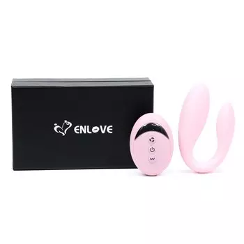 Вибратор для пар, 10 режимов вибрации, гибкий, силикон, пульт ДУ, розовый