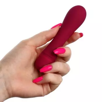 Вибратор универсальный, ABS пластик, софт-силикон, бордовый