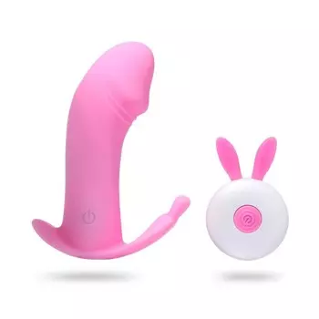 Вибратор с клиторальной стимуляцией, пульт ДУ, 12 режимов, 11.98.6 см, розовый